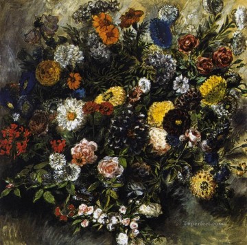 印象派の花 Painting - 花束 ウジェーヌ・ドラクロワ